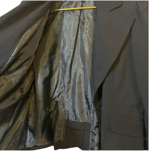 Worthington Works Navy Blazer Size 14 Stretch Career Lined Button Front - Picture 9 of 15